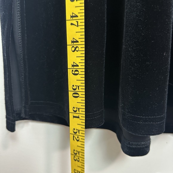 Vintage Cassini Dress Women M Black Velvet Maxi Short Sleeve 90s Y2K Whimsigoth - Picture 8 of 8